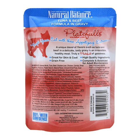 Natural Balance Platefulls Tuna & Beef Formula 85g