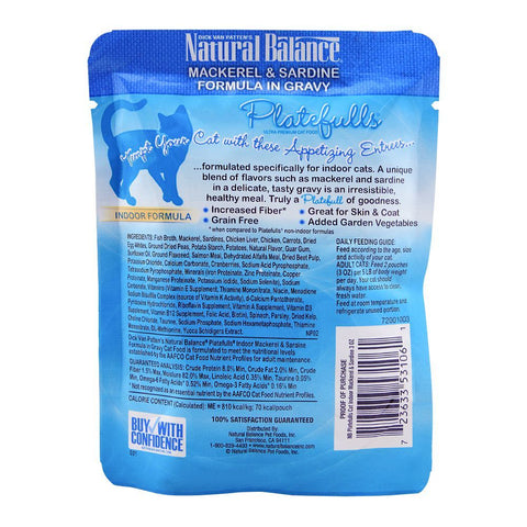 Natural Balance Cat Pouch Indoor mackerel 85g