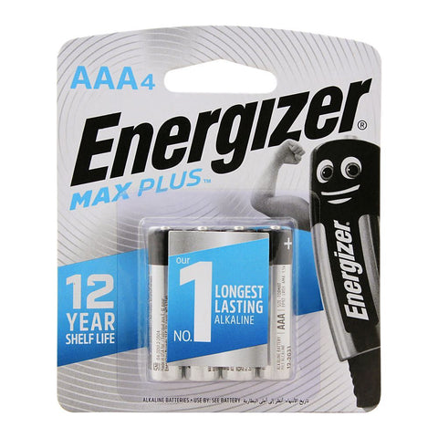 Energizer Max Plus AAA Batteries 4 Pack