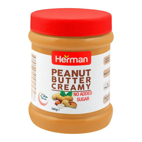 Herman Peanut Butter Creamy Sugar Free 340g