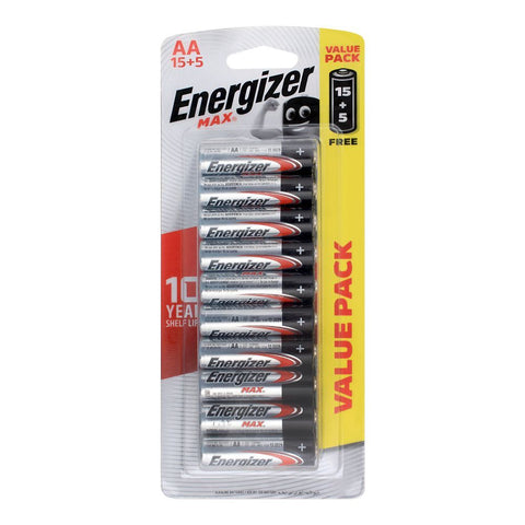 Energizer Max AA Batteries, 15+5