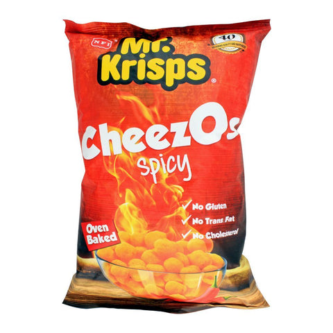 Mr.Krisps Cheezos Spicy Hot Oven Baked 80 Gm