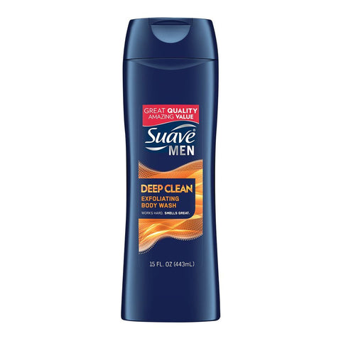 Suave Deep Clean Men's Exfoliating Body Wash 443ml