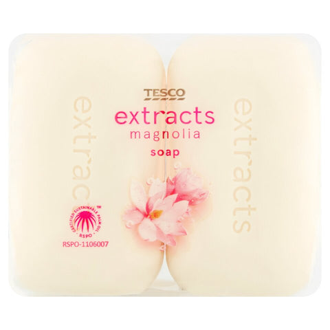 Tesco Extracts Magnolia Soap 4X125g