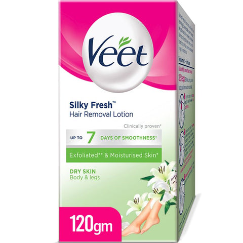 Veet Hair Removal Lotion Silky Fresh Dry Skin 120g