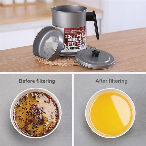 Stainless Steel Cooking Oil Filter Storage