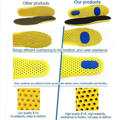 Foam Insoles For Shoes Sole Mesh Deodorant Breathable Cushion Running Insoles For Feet Man Women