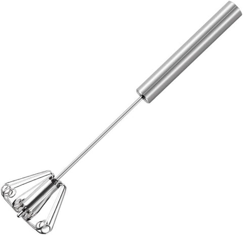 Egg whisk stainless steel semi-automatic egg beater