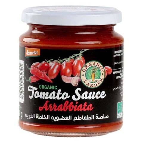 Organic Larder Organic Tomato Sauce Arrabbiata 300g