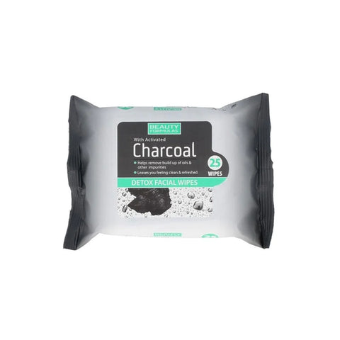 Beauty Formulas Charcoal Detox Facial Wipes 25s