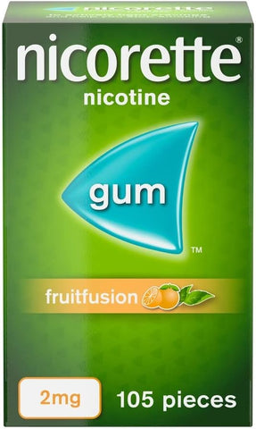 Nicorette Gum Fruitfusion 2mg 105Pcs