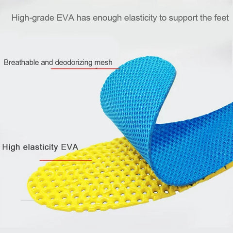 Foam Insoles For Shoes Sole Mesh Deodorant Breathable Cushion Running Insoles For Feet Man Women