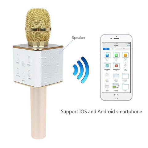 Bluetooth Microphone Q7 Handheld Wireless Mike | Multi-Function Bluetooth Multi color