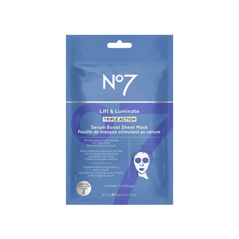 No7 Lift & Luminate Triple Action Serum Boost Sheet Masks