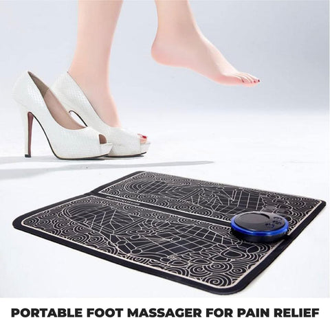 Zero Pain Foot Massager, Folding Portable Feet Massage Machine, Electronic Muscle Stimulatior Massage Mat USB Rechargeable