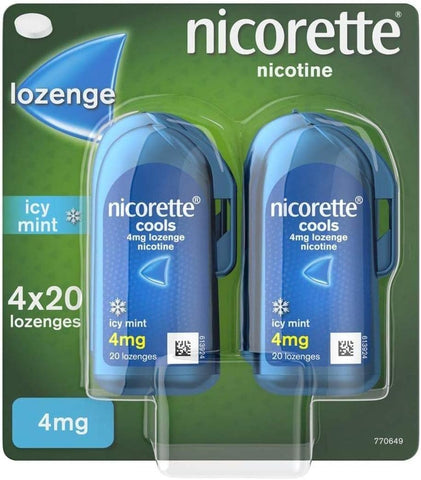 Nicorette Cools 4mg Lozenge Icy Mint 4X20