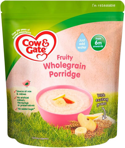 Cow & Gate Fruity Wholegrain Porridge Baby Cereal 125g