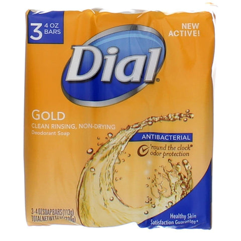 Dial Antibacterial Soap Gold 4 oz 3 Bars