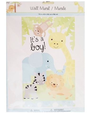 Baby Shower Decoration Wall Mural Plastic 72x42