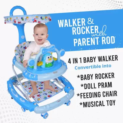 Musical 3 in 1 Walker With Parent Rod