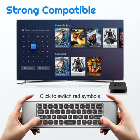 Wechip W3 Air Mouse Remote 2.4ghz Motion Sensing 4 In 1 Wireless Keyboard Remote For Smart Tv