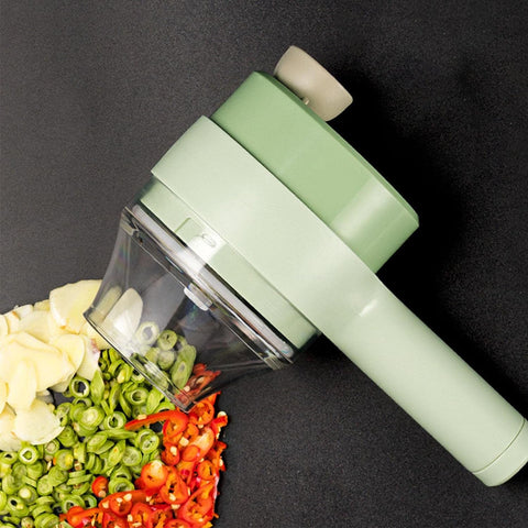 4 in 1 Handheld Electric Vegetable Cutter Set, Electric Chopper