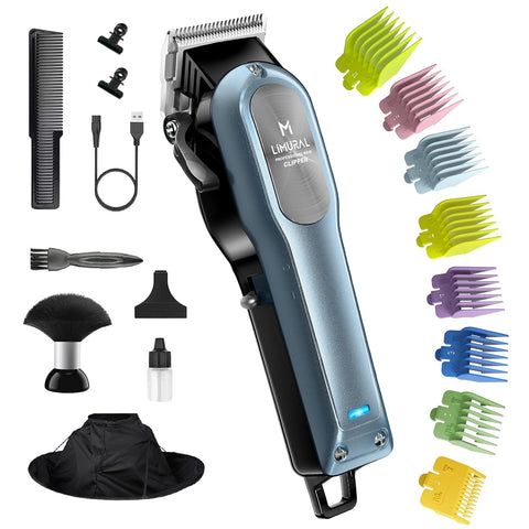 Limural Hair Clippers For Men Rechargeable Beard Trimmer with 8 Color Coded Guards