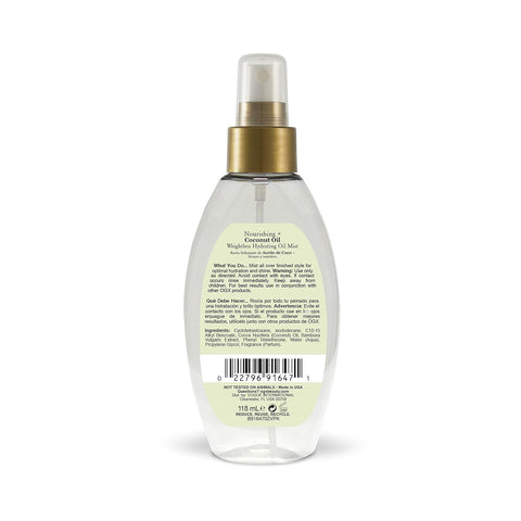 Ogx Nourishing Coconut Oil Hydrating Oil Mist 118ml