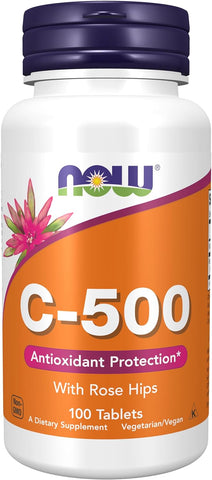 NOW Vitamin C-500 Veg 100 Capsules