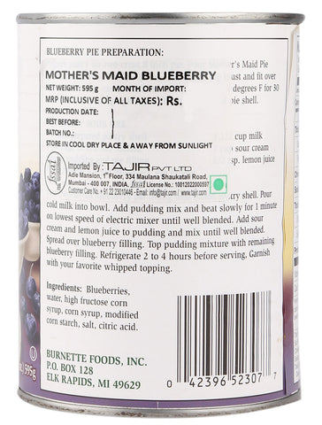 Mother Maid Pie Filling Blueberry 595g