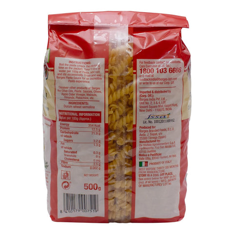 Borges Durum Wheat Pasta Fusilli 500g