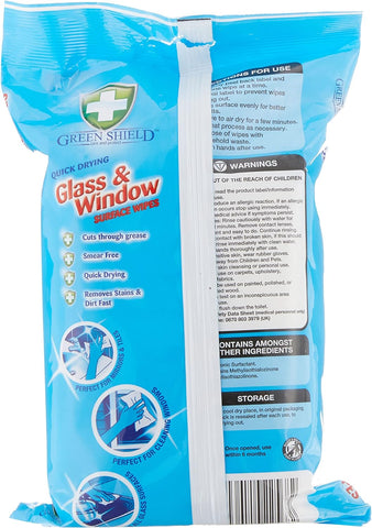 Green Shield Glass & Window Wipes 70S