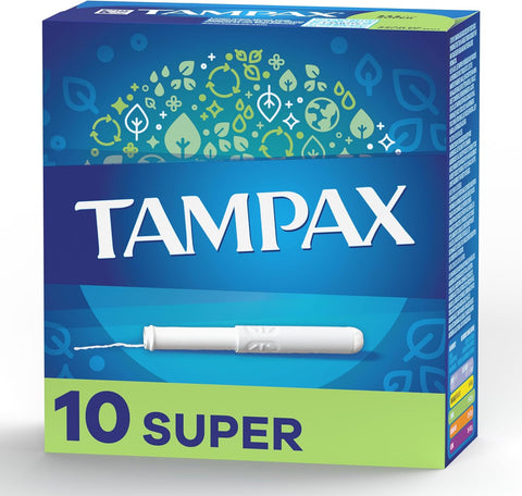 Tampax Tampons Applicator 10 Count Super