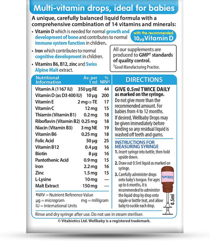 Vitabiotics Wellbaby Multi Vitamin Drops 30ml