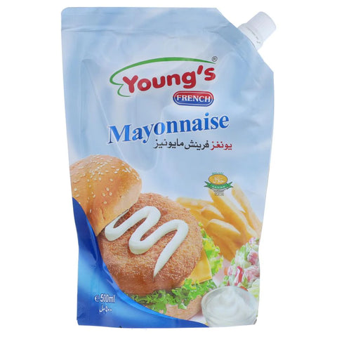 Youngs French Mayonnaise Pouch 500ml