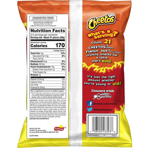 Cheetos Chips Crunchy 3.5oz