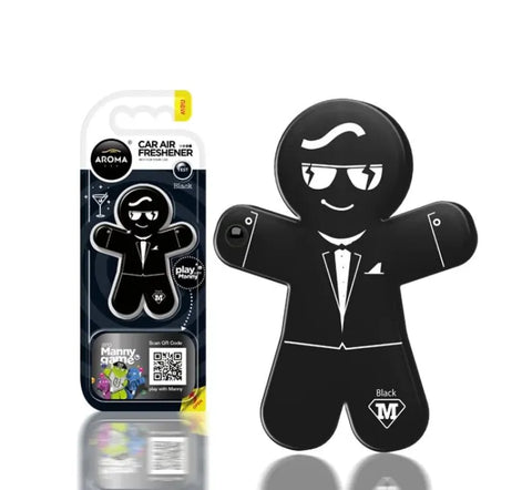 AROMA CAR MANNY AIR FRESHENER 8G BLACK