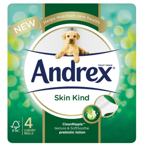 Andrex Skin Kind 4 Luxury Rolls Tissue