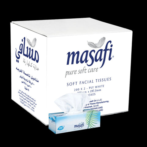 Masafi Soft Facial Tissue White 200x2 Ply