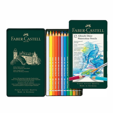 Faber Castell Albrecht Durer Watercolor Pencil Tin Set Of 12