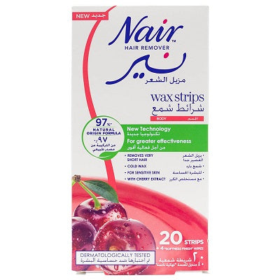 Nair Hair Remover Wax Strips Cherry 20s