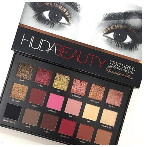 Huda Beauty Textured Shadows Palette Rose Gold Edition