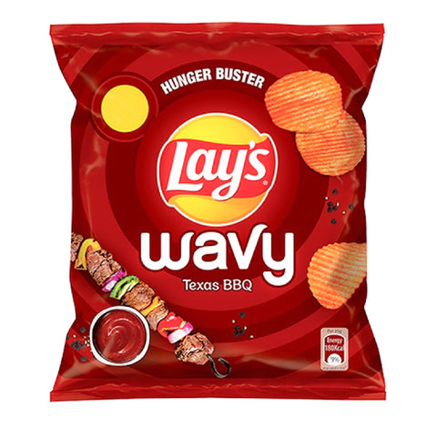 Lays Wavy Bbq Chips 30 Gm