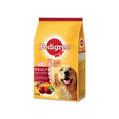 Pedigree Dog Food Adult Liver Vegetable 1.5kg