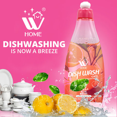 WBM Dish Wash Gel Lemon & Green Tea 500ml