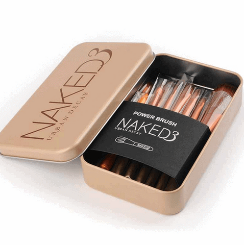 Naked 3 Pack Of 12 In 1 Make Up Brush Kit