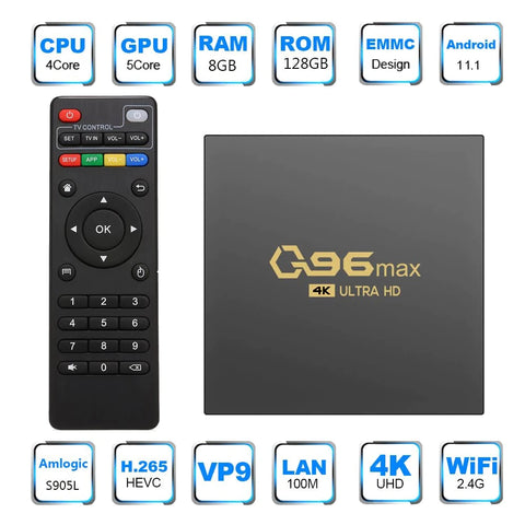 Android Smart Tv Box Q96 Max  4+ 64