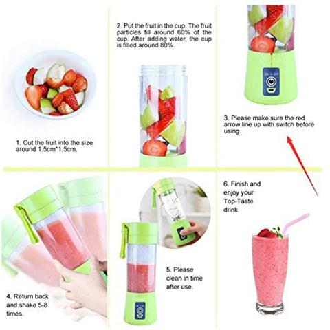Portable Mini Fruit Juicer Pink