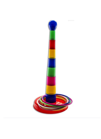 Hoop Ring Toss Tower Game For Kids