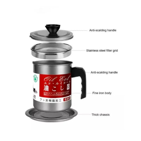 Stainless Steel Cooking Oil Filter Storage